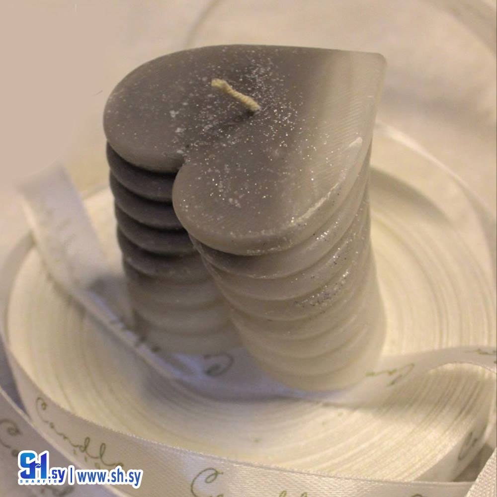 شمع معطر قلب طبقات (candle light)