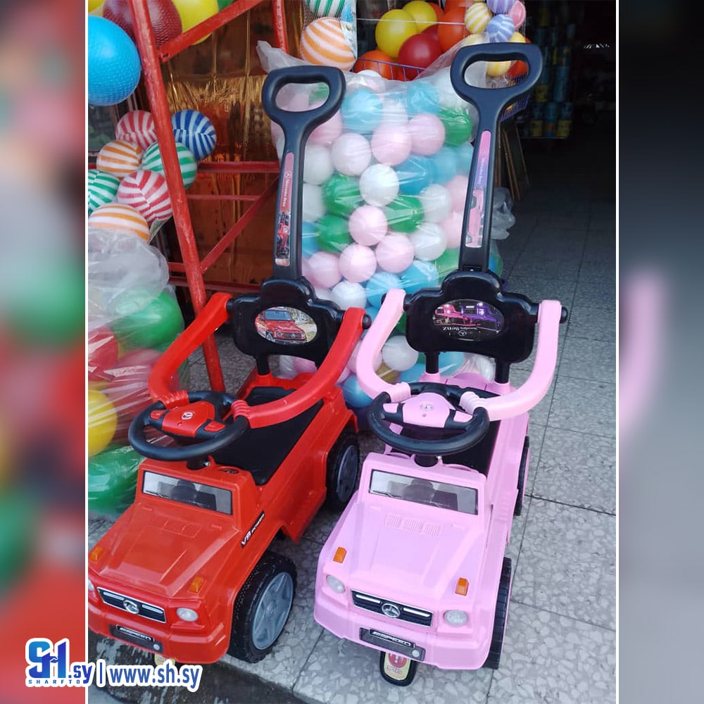 سيارة دفش مع قاعدة  للأطفال (جنة الأطفال)