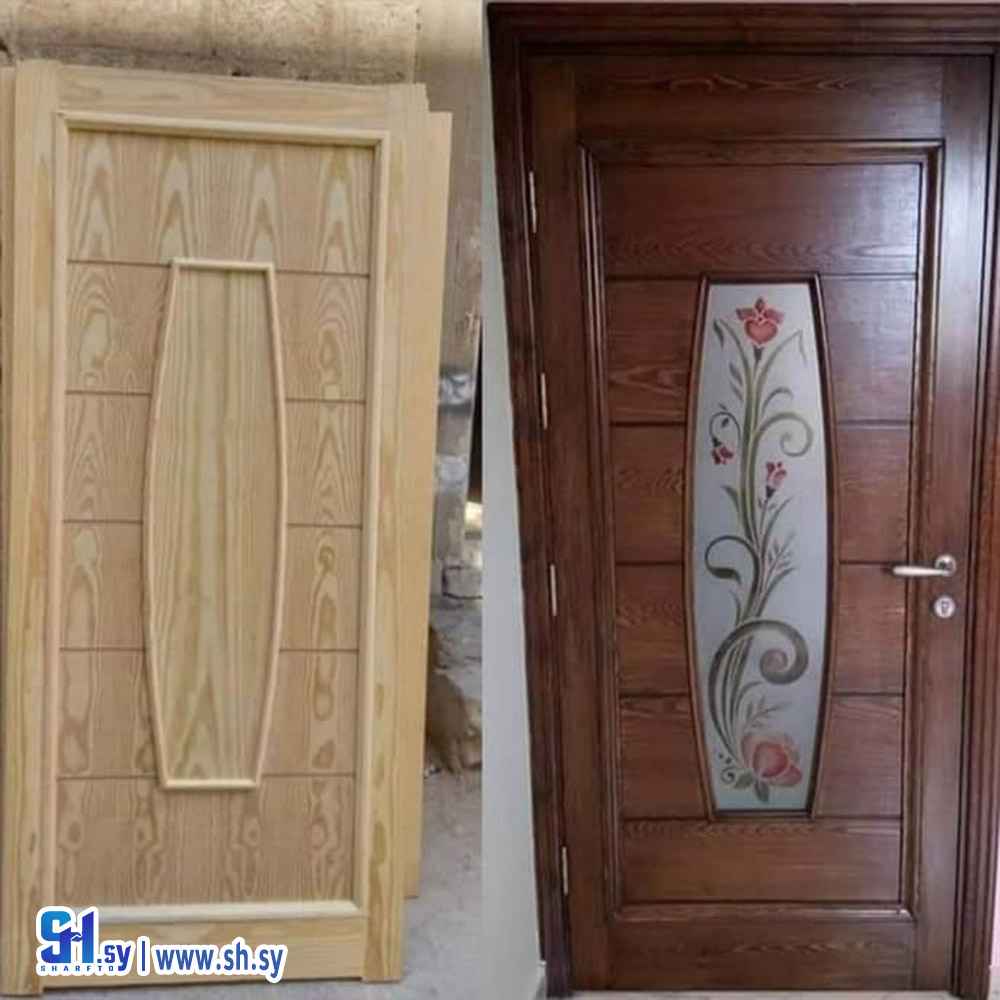 باب خشبي مفصل  (النجار للديكور)