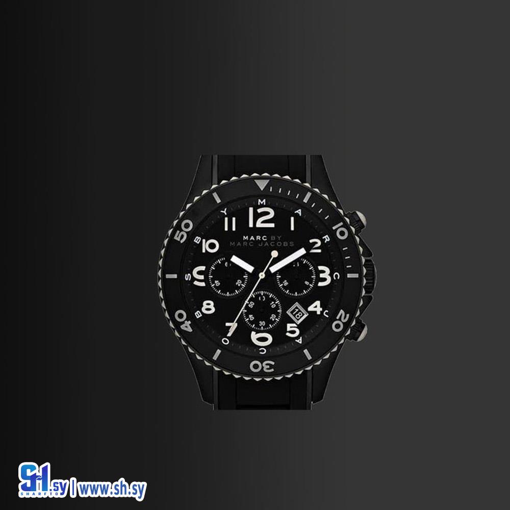 ساعة رجالية روك كرونوغراف من مارك باي مارك جاكوبس باللون الأسود (الشرفا)