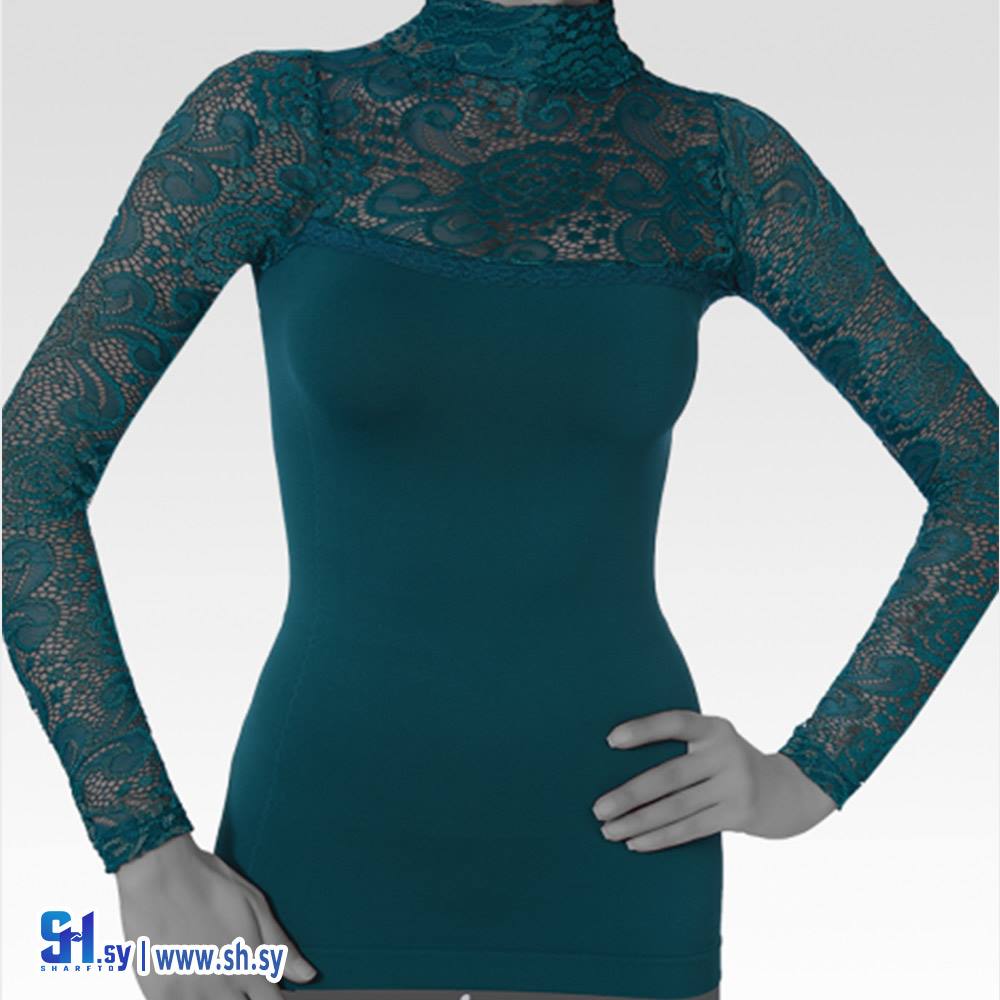 كنزة كم دانتيل مع قبة 4125 (سوليتير)