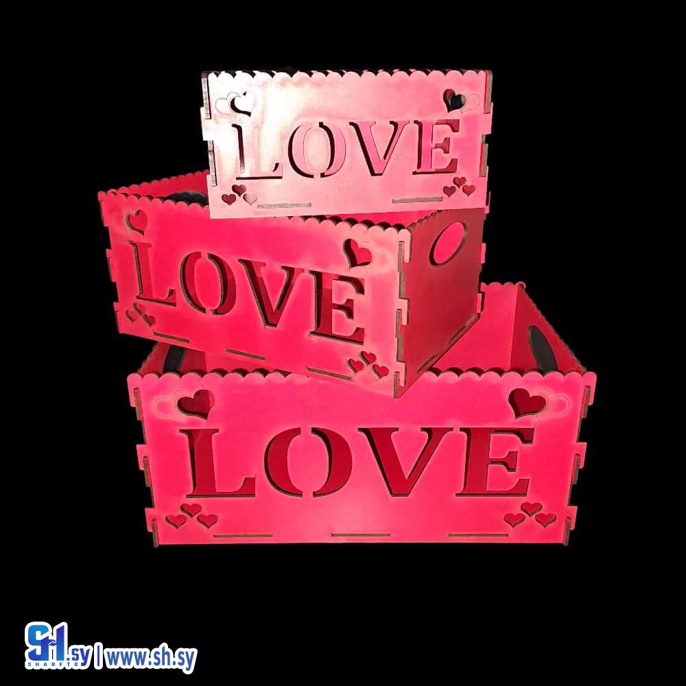 علبة خشبي Love(خشبيات العلاء)