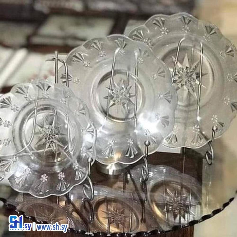 طقم بلور شفاف مصري  (الحوراني للأدوات المنزلية)