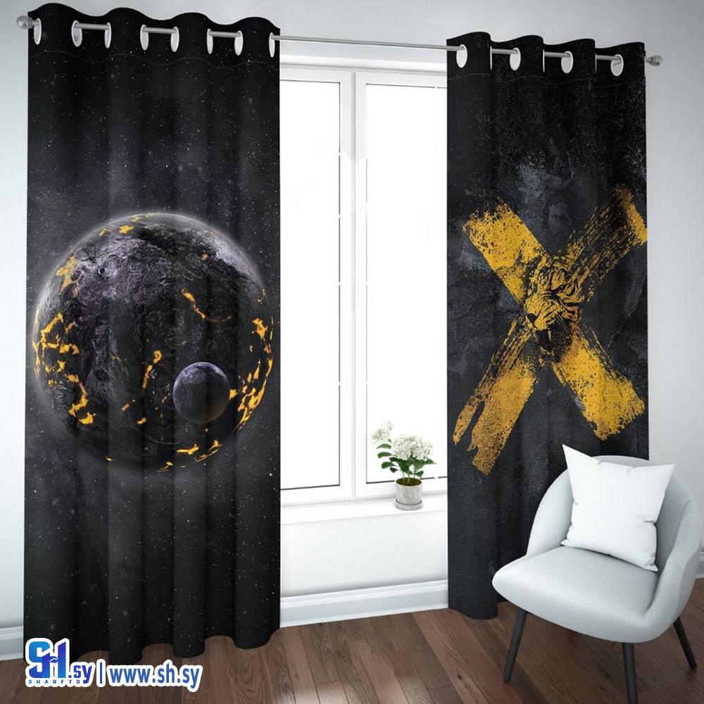 ستارة ثلاثية 3D طبعة كوكب (ستائر الصقر)