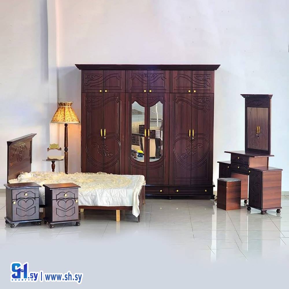 غرفة نوم زان معاكس ماليزي 9 (مفروشات وردي)