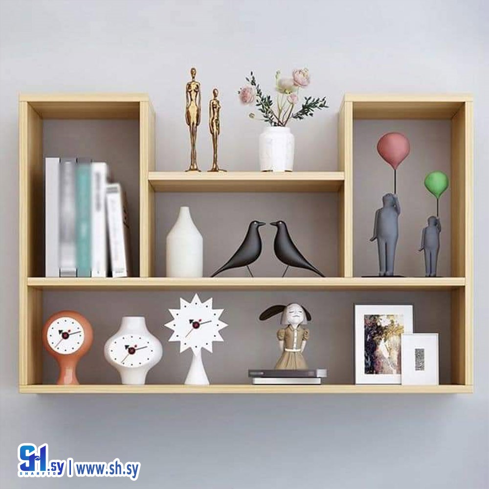 رفوف حائط موديل 9 (الوسام للألمنيوم والمطابخ والديكورات)