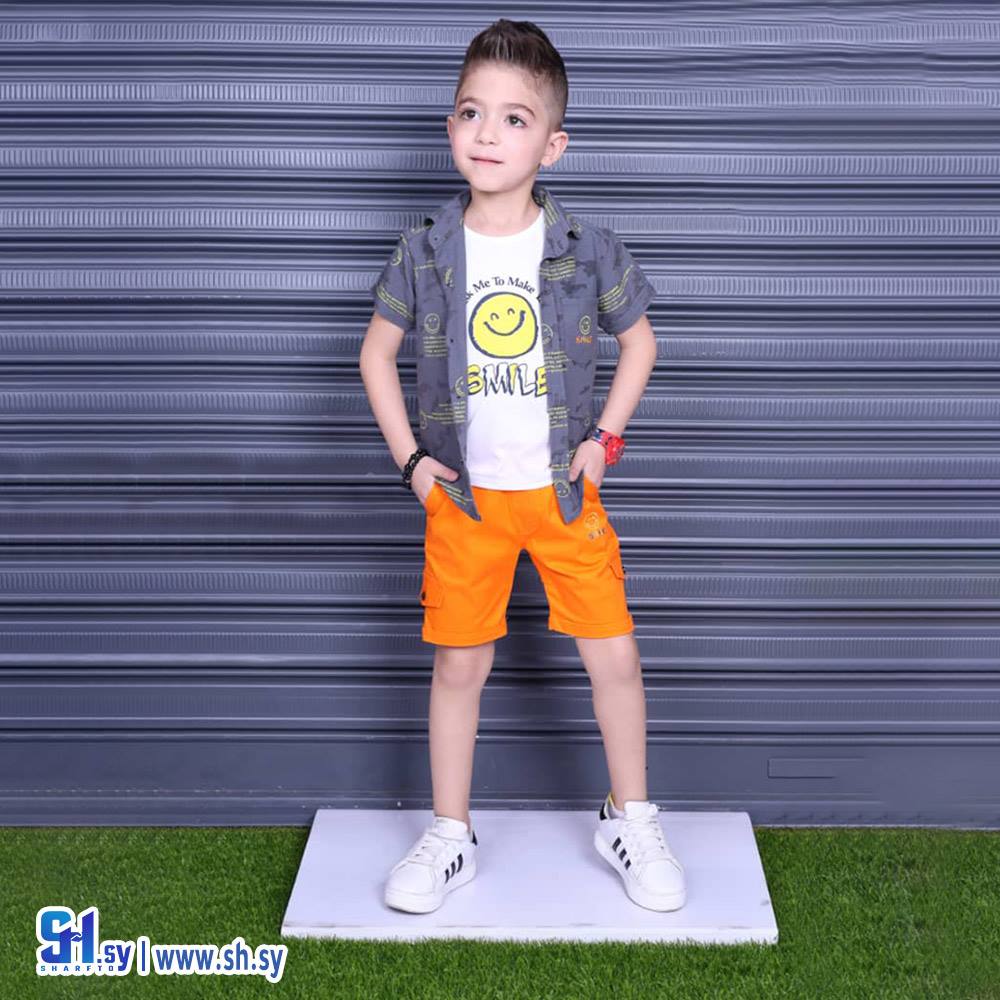 طقم صبياني 3 قطع موديل 5103 (زمار مود)