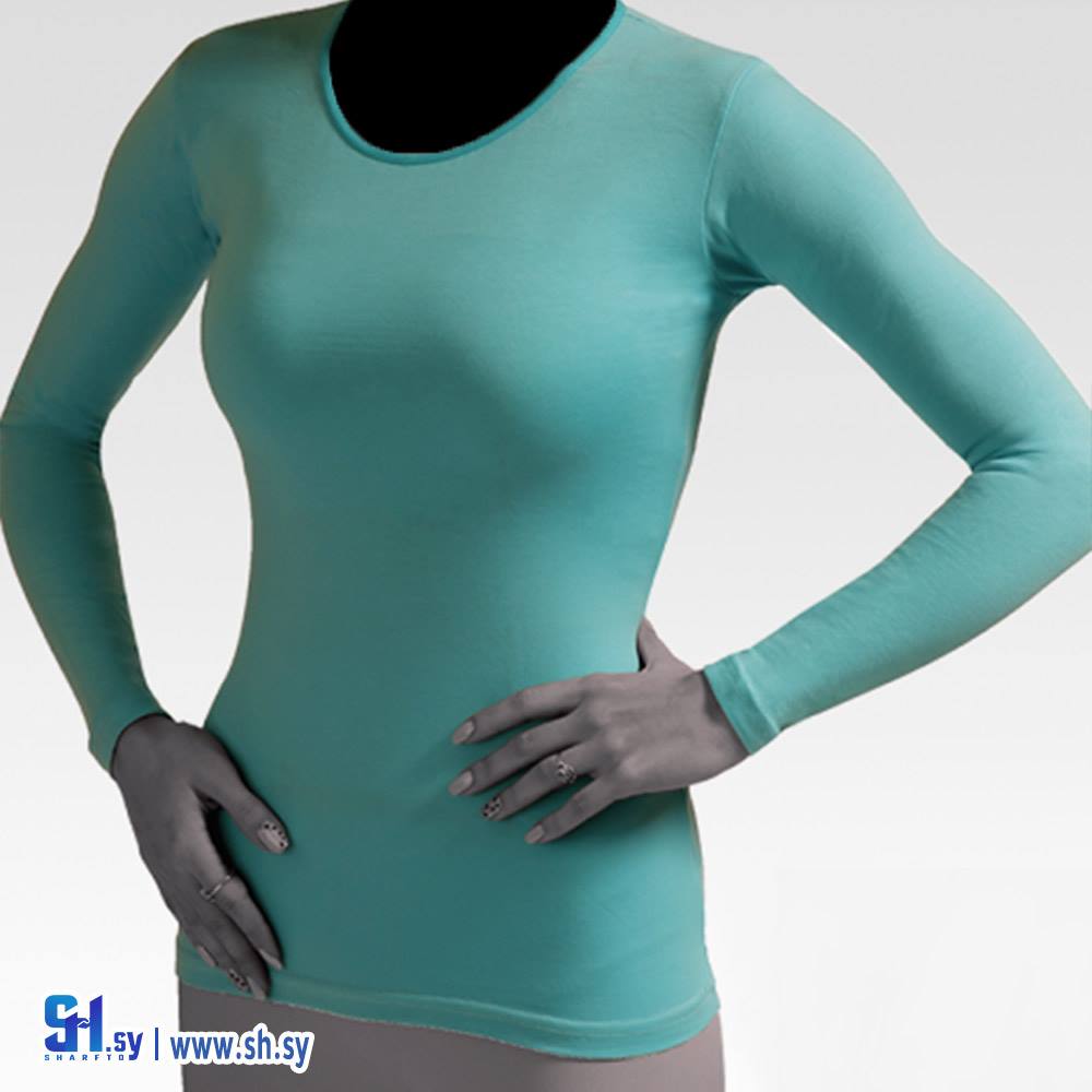 كنزة قطن كم طويل (سوليتير)