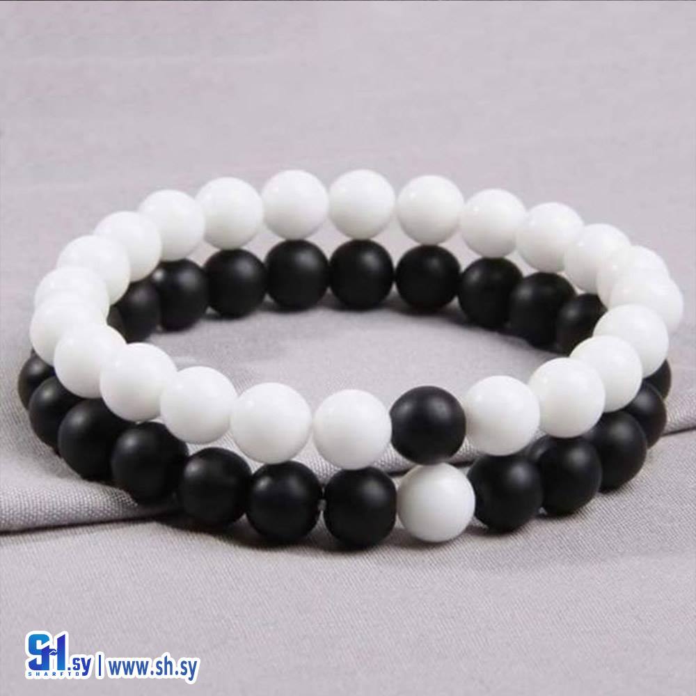 اسوارة كوبل حجر طبيعي كريستال لولو (Nour Accessories)