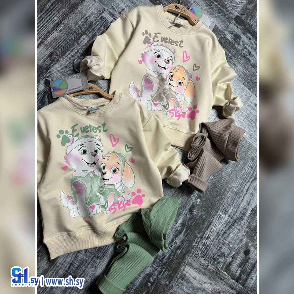 بيجامة بناتي موديل Everest (Fashion World)