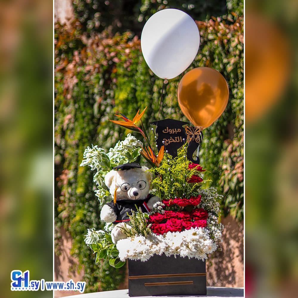 تزيين باقات  تخرج 3(أزهار الوروس)