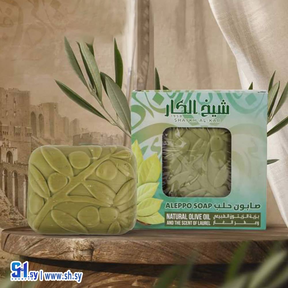 صابون حلب بزيت الزيتون الطبيعي وعطر الغار (مؤسسة العود و العنبر التجارية (شيخ الكار))