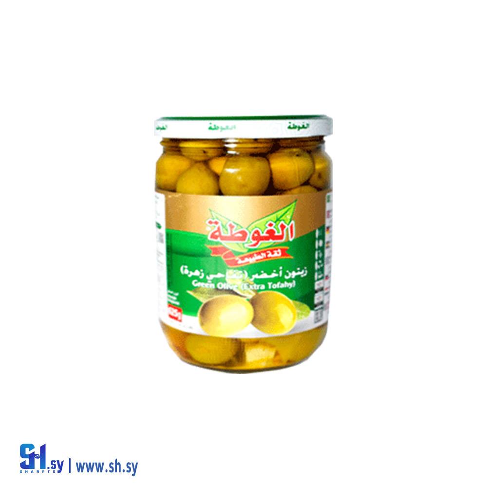 زيتون أخضر تفاحي زهرة 625غ (الغوطة)