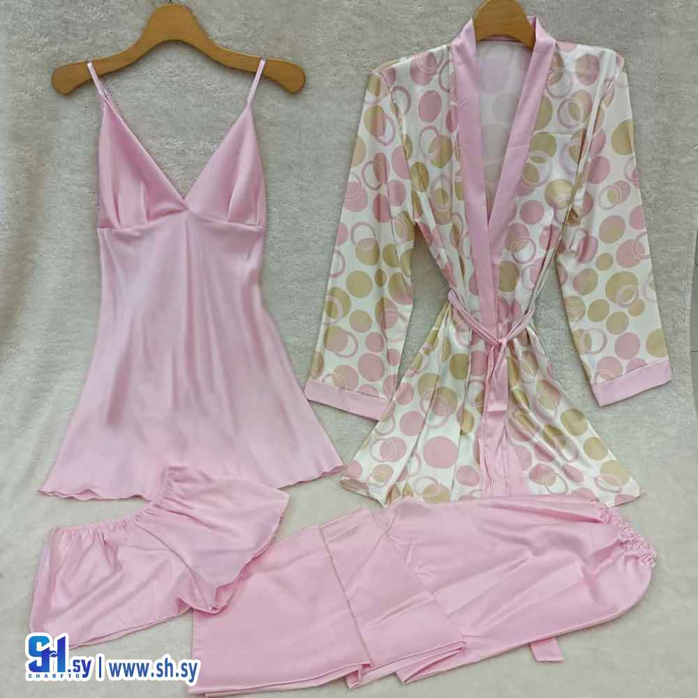 طقم حرير مع شيفون (Girly Lingerie)