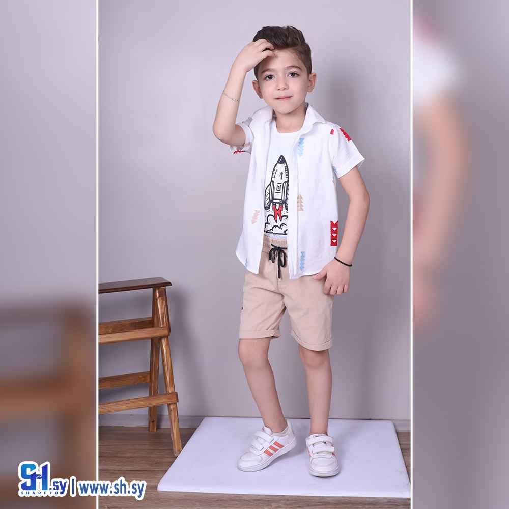 طقم صبياني 3 قطع موديل 5240 (زمار مود)