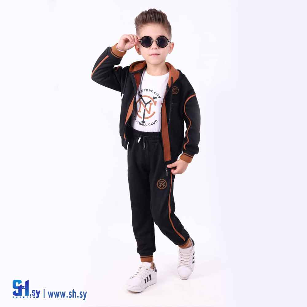 بيجامة صبياني 3 قطع موديل 5074 (زمار مود)