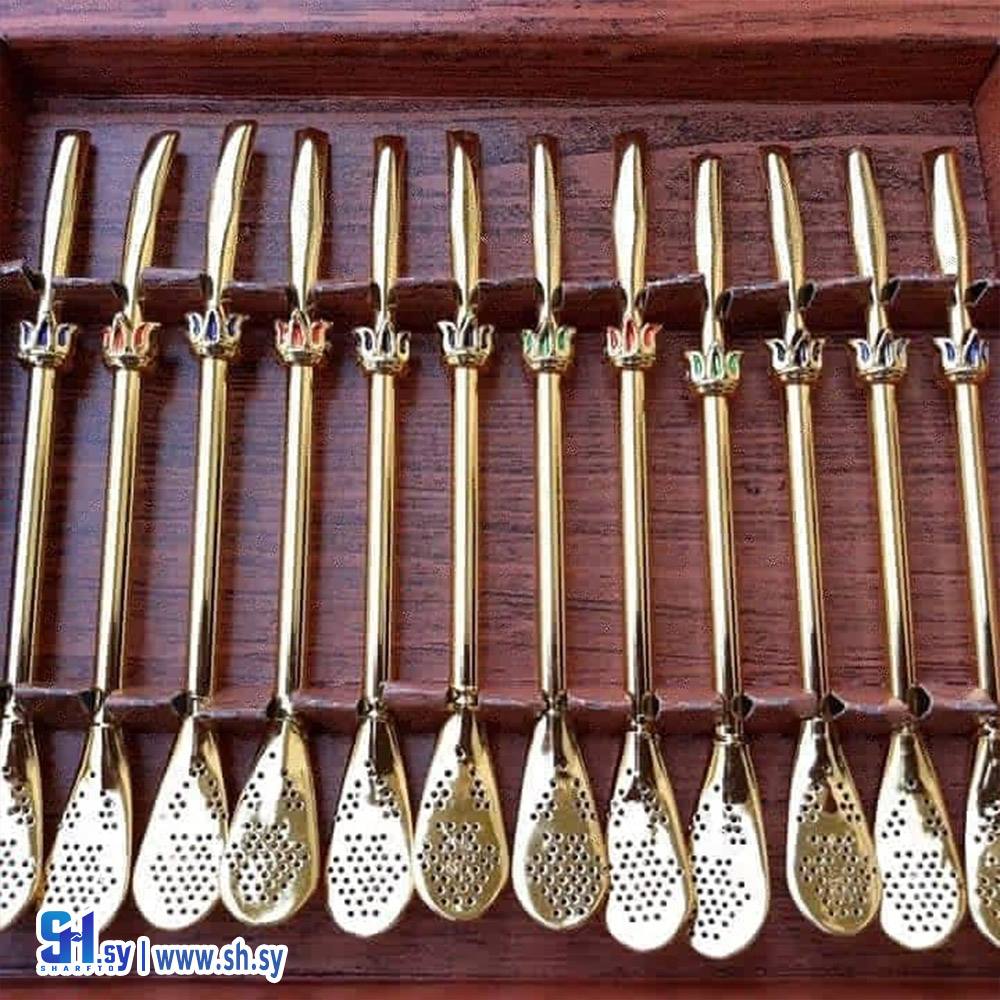 مصاصات متة لون فضي فراشة موديل 13 (الأمين لصناعة مصاصات المتة)