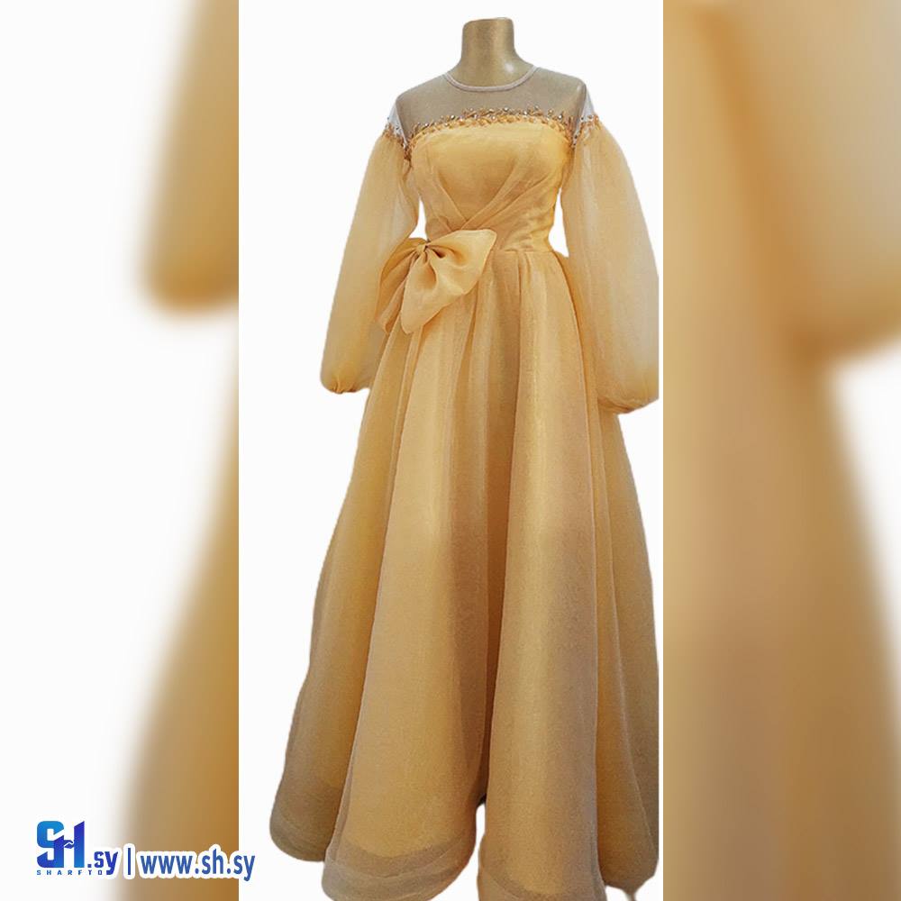 فستان سهرة مع ببيونة (زفاف)