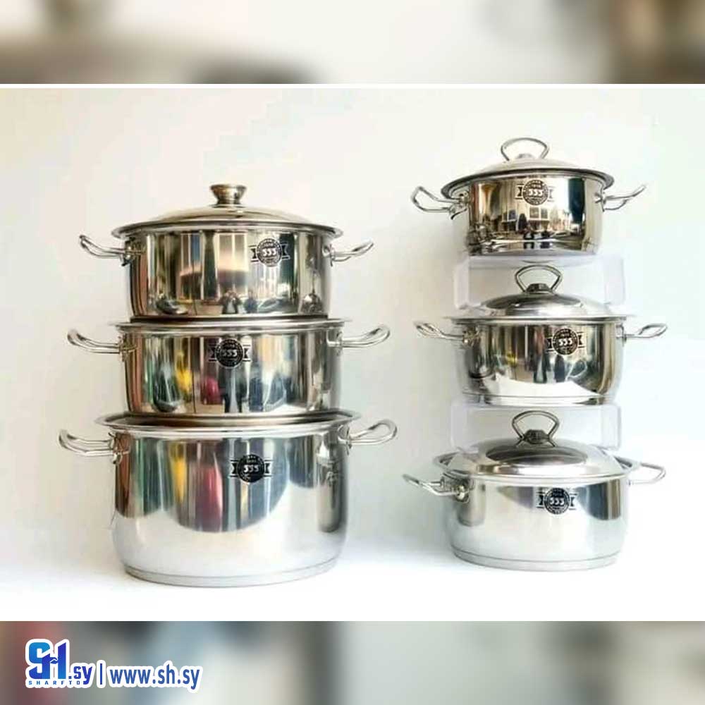 طقم طناجر ستيل (القلعة للأدوات المنزلية)