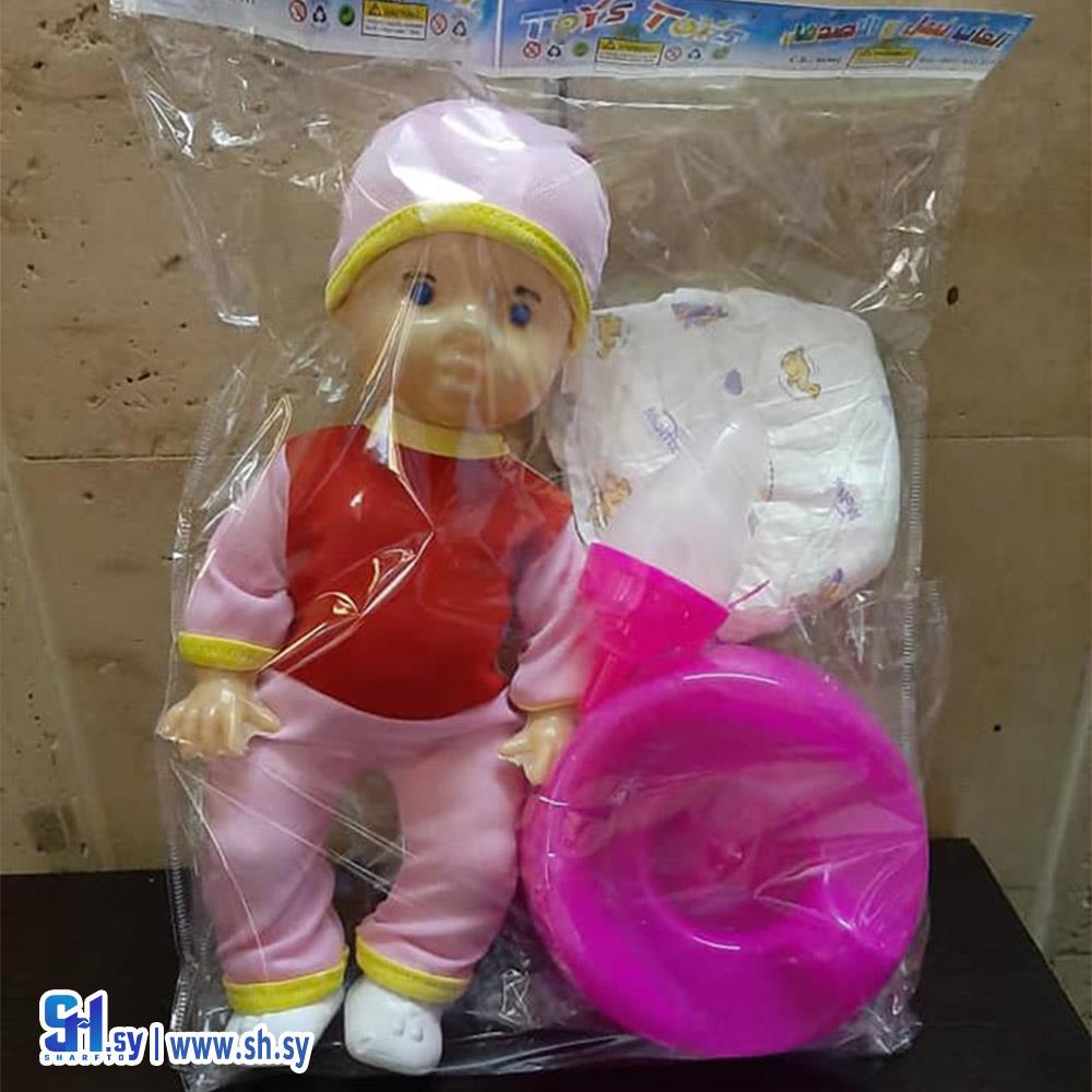 دمية بيبي بلاستيكية مع مستلزماتها (بابا جينا)