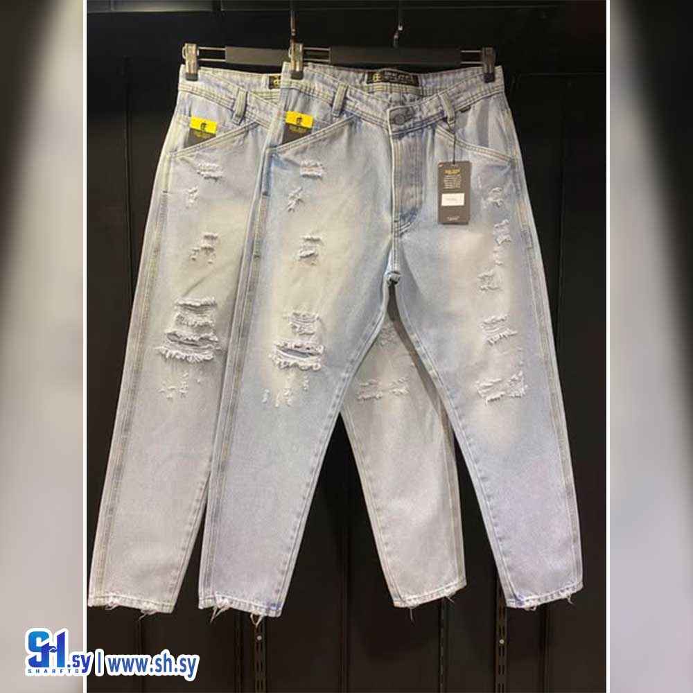 بنطال جينز ماركة اليسار موديل 1185 (شركة حمزة للجينز)