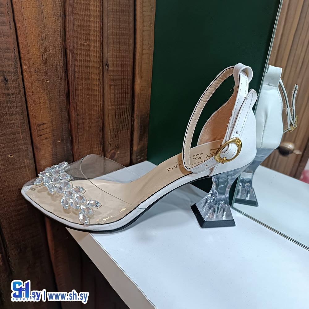 صندل نسائي كعب 7 شفاف (Like Shoes)