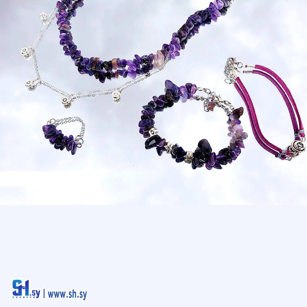 طقم اكسسوار حجر الجمشت (LUJI Crafts)