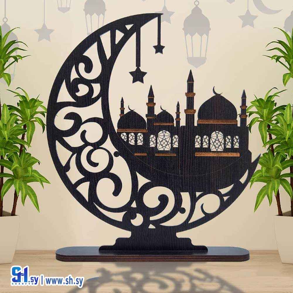 ستاند رمضان هلال مع المسجد النبوي الشريف ونجوم  (BMR)