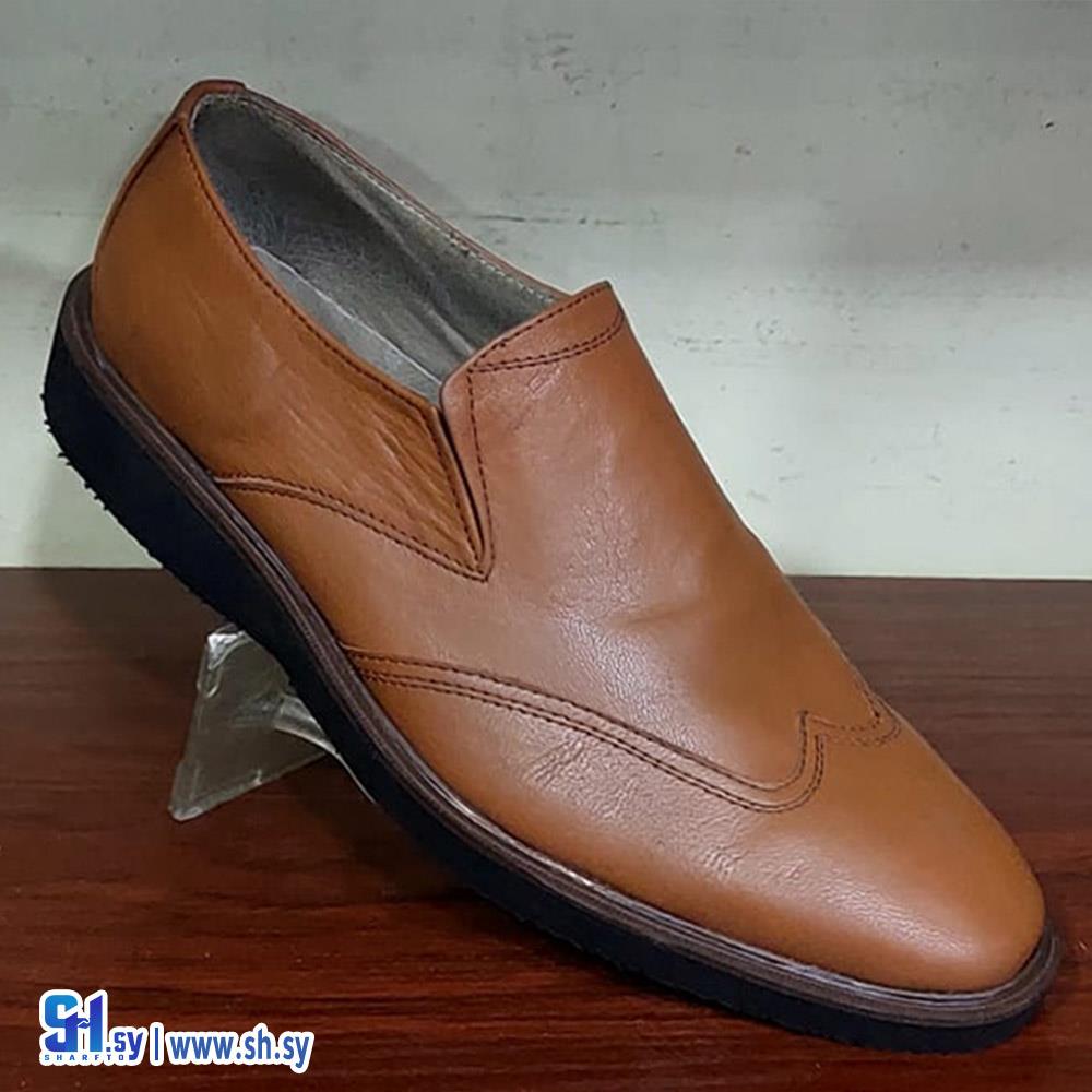 حذاء جلد بني(المثالي)