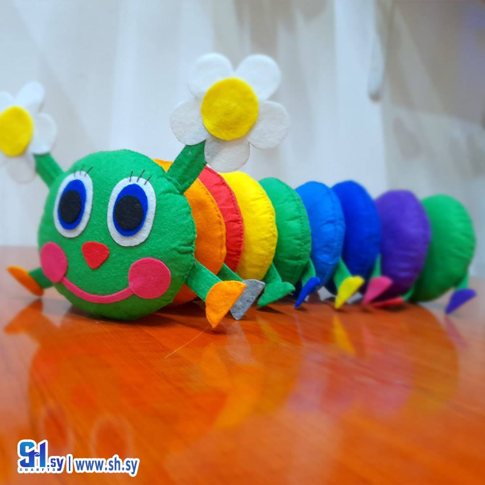 لعبة دمية الدودة(روز لخياطة الالعاب)