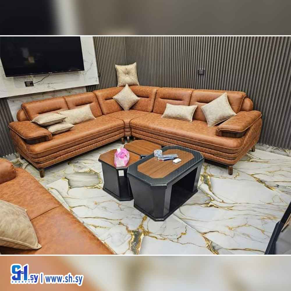 طقم مكتب جلد (مفروشات عابدين)