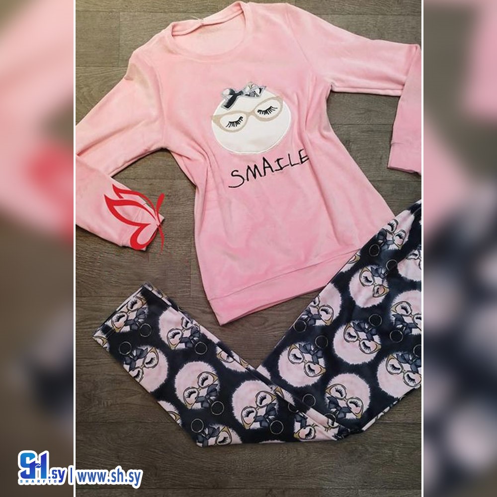 بيجامة نسائي مخمل مبطن (الملاك الابيض)