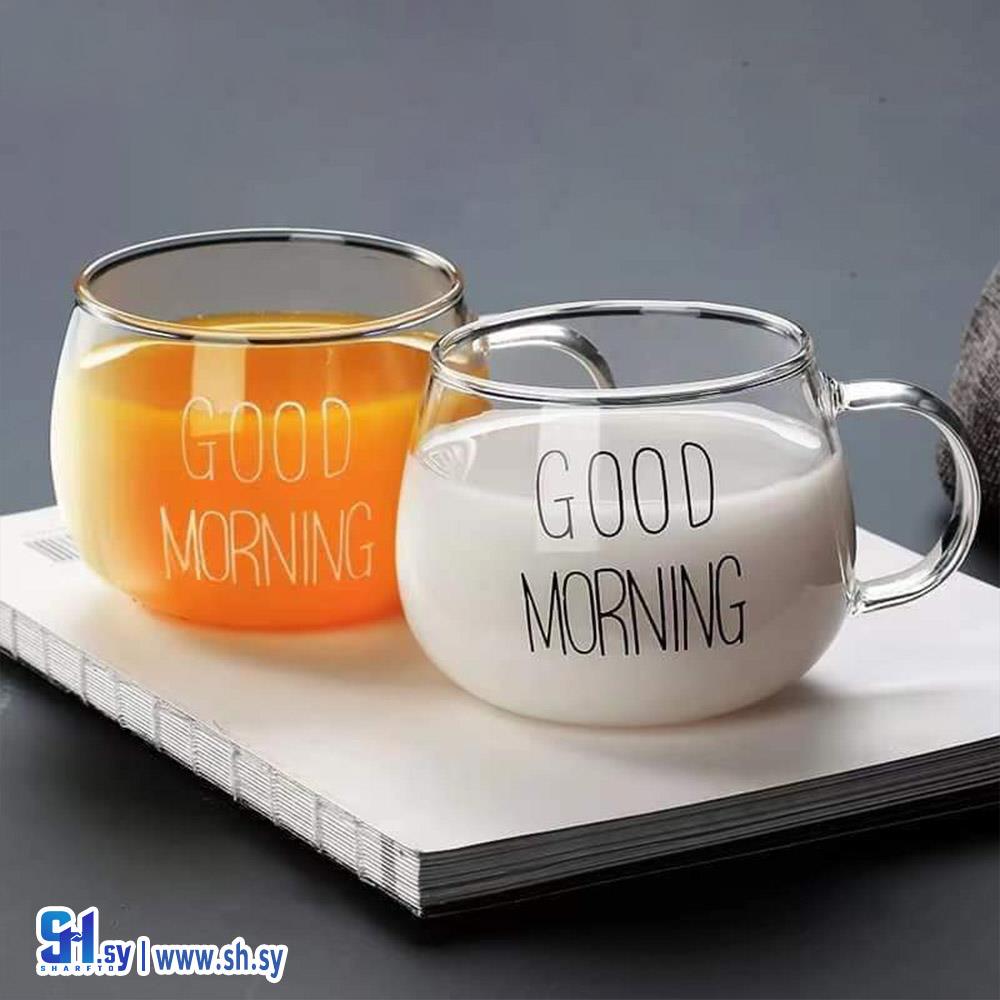 طقم كوب Good morning 2(كريستال)