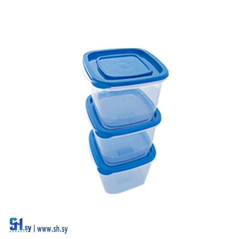 مجموعة حافظات طعام مربع (ريان بلاست)