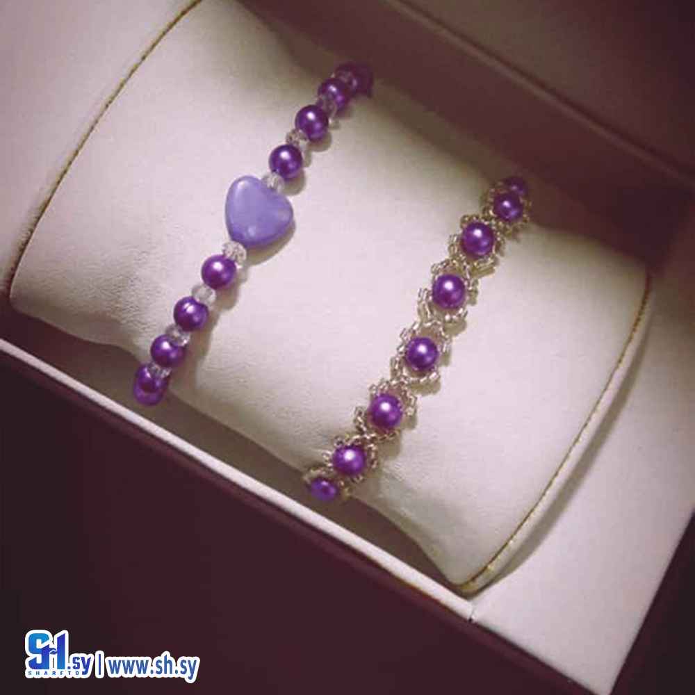 اسوارة  خرز وكريستال متنوعة (AmaL Handmade)