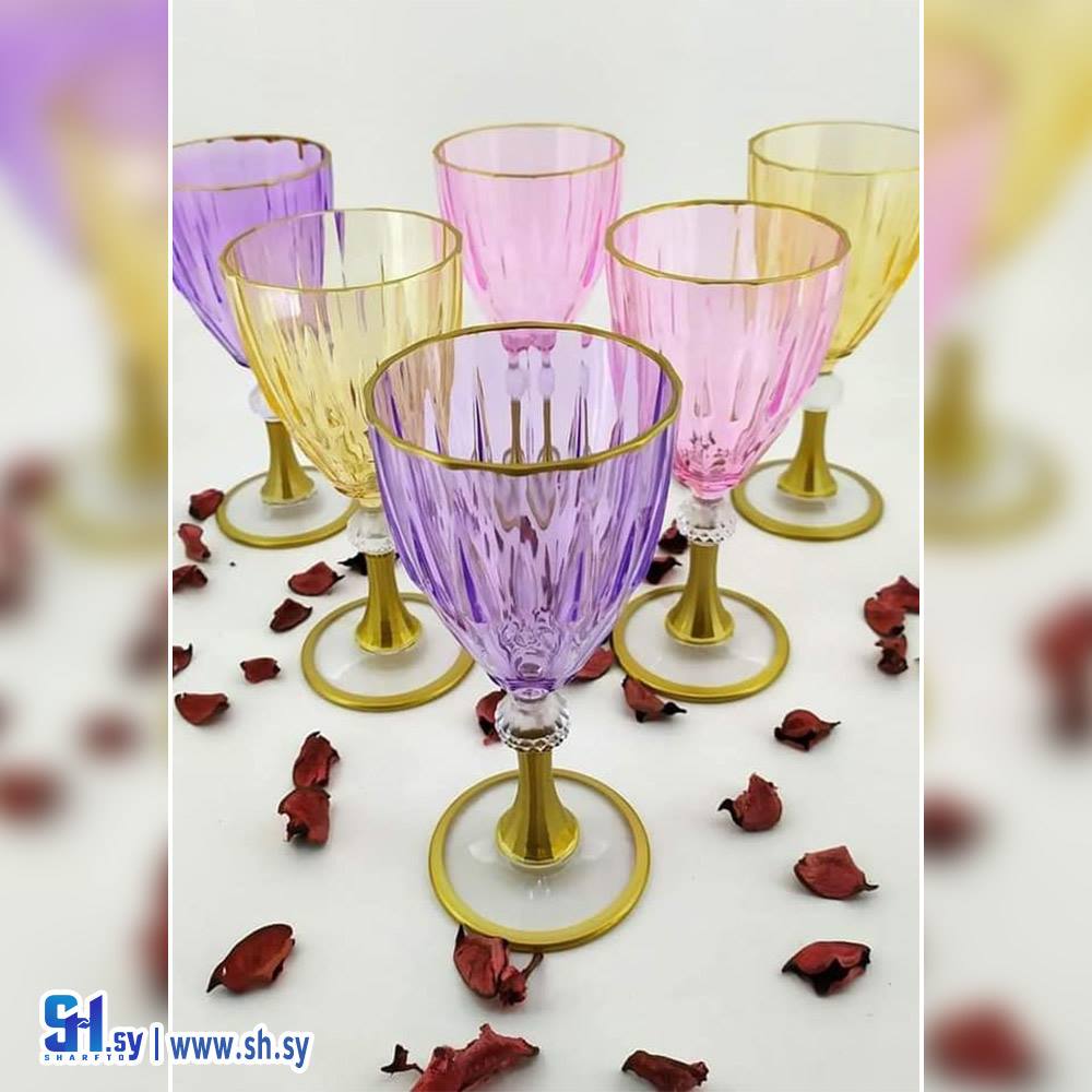 طقم كاسات ملون (بيتنا للأدوات المنزلية)