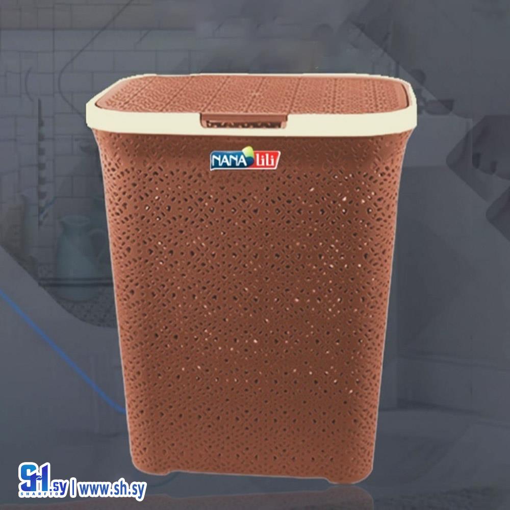 سلة غسيل طويلة مزخرفة (حديد)