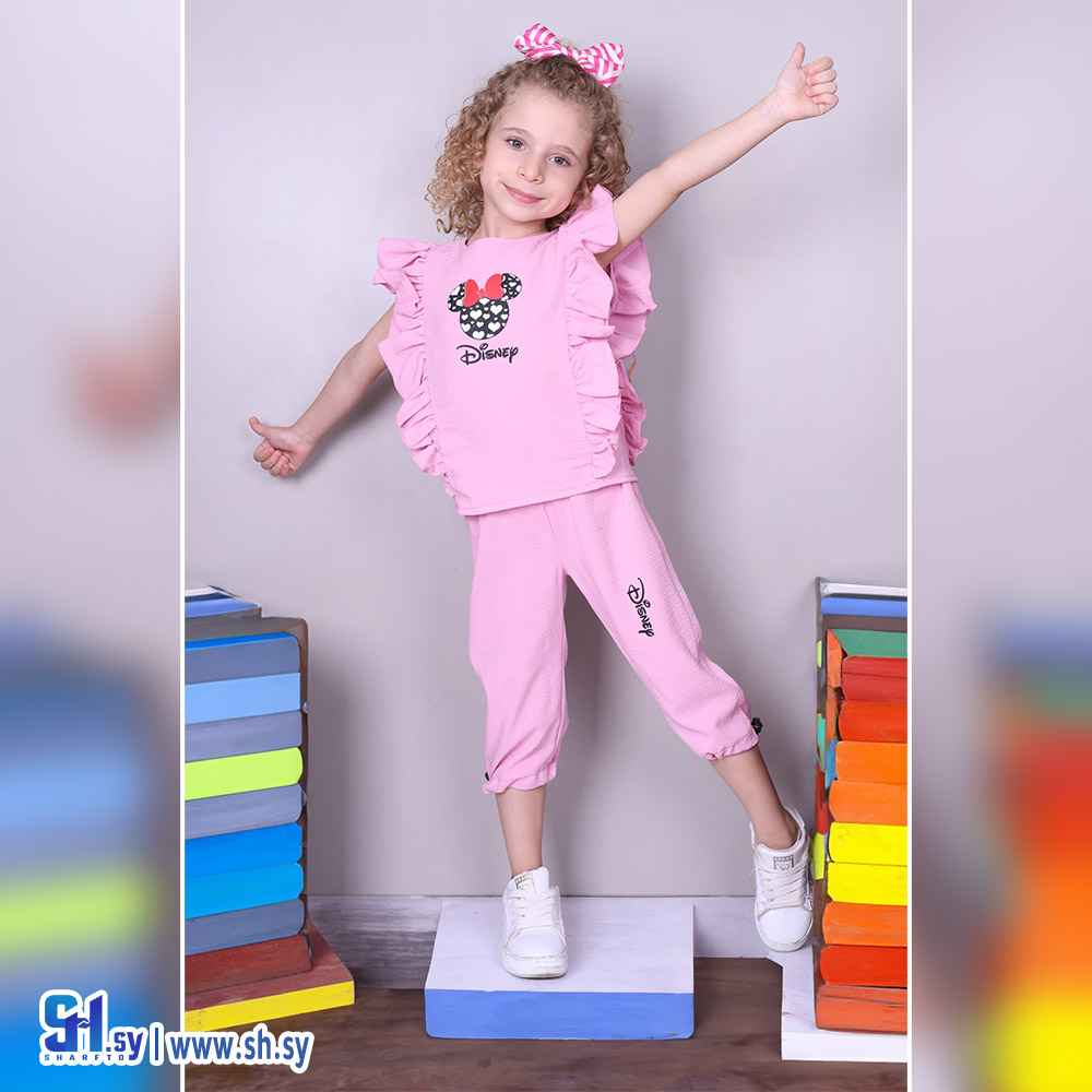 طقم بناتي بنتكور قطعتين موديل 5294 (زمار مود)