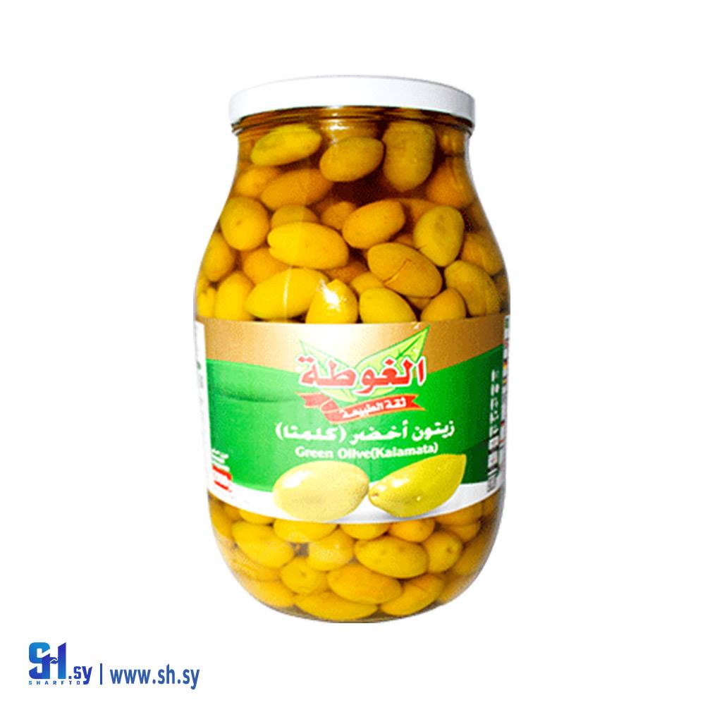 زيتون أخضر كلمتا 2800غ (الغوطة)