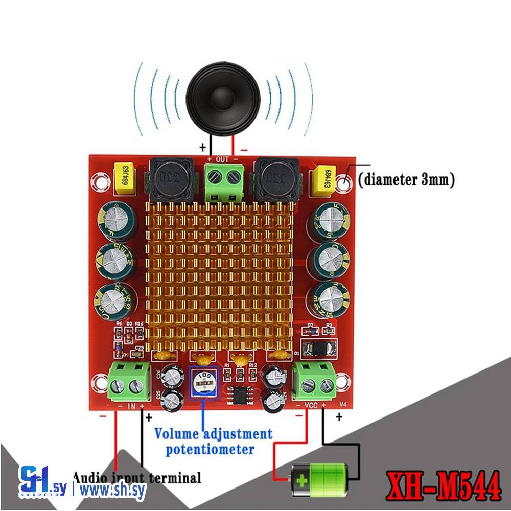 دارة مضخم صوت أحادي150W TPA3116D2 (قطرنجي للالكترونيات)
