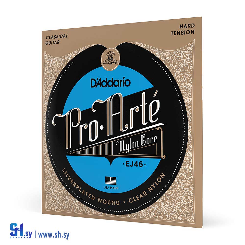 مجموعة أوتار الجيتار الكلاسيكي EJ46 Hard D'Addario (الشرق الأوسط للموسيقى)