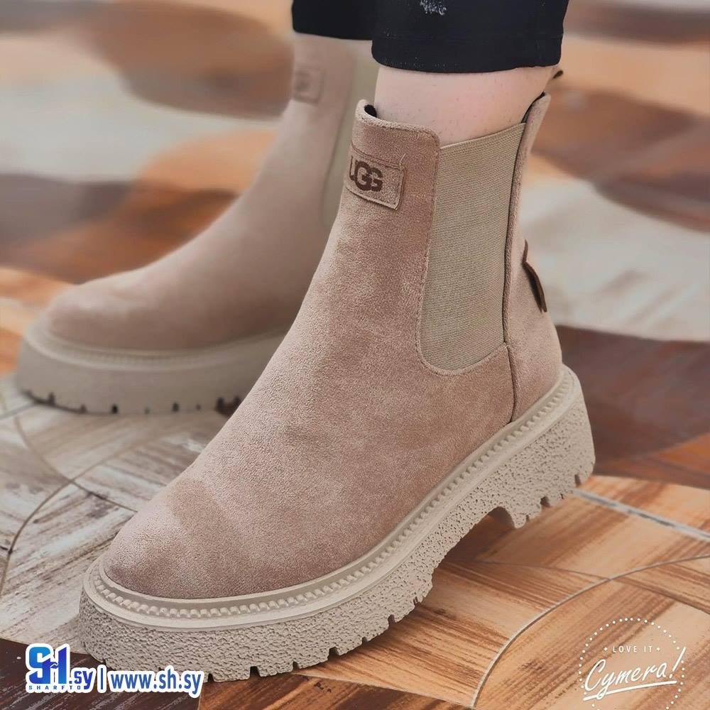 بوط جزمة نسائية شاموا حواف مطاط (LOLI shoes & bags)