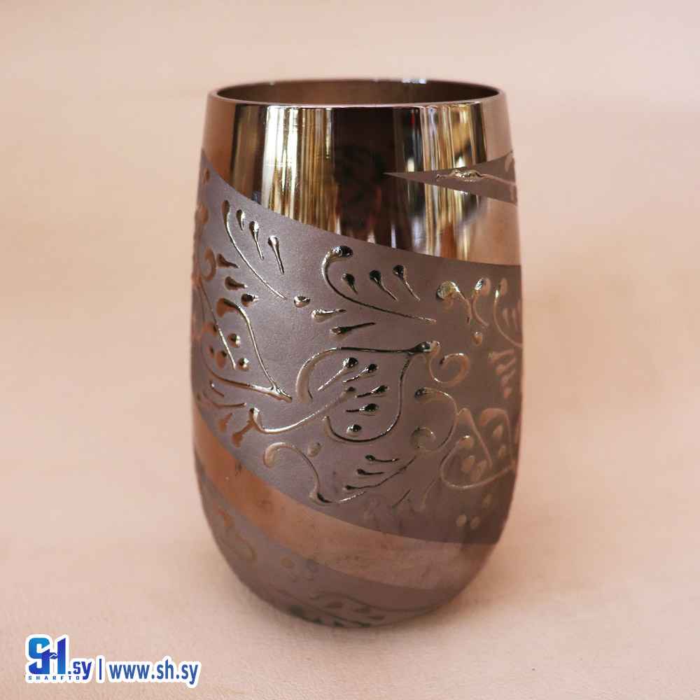 كاسة زجاج صناعة يدوية موديل 1096 (لافاز شيخ الكار)