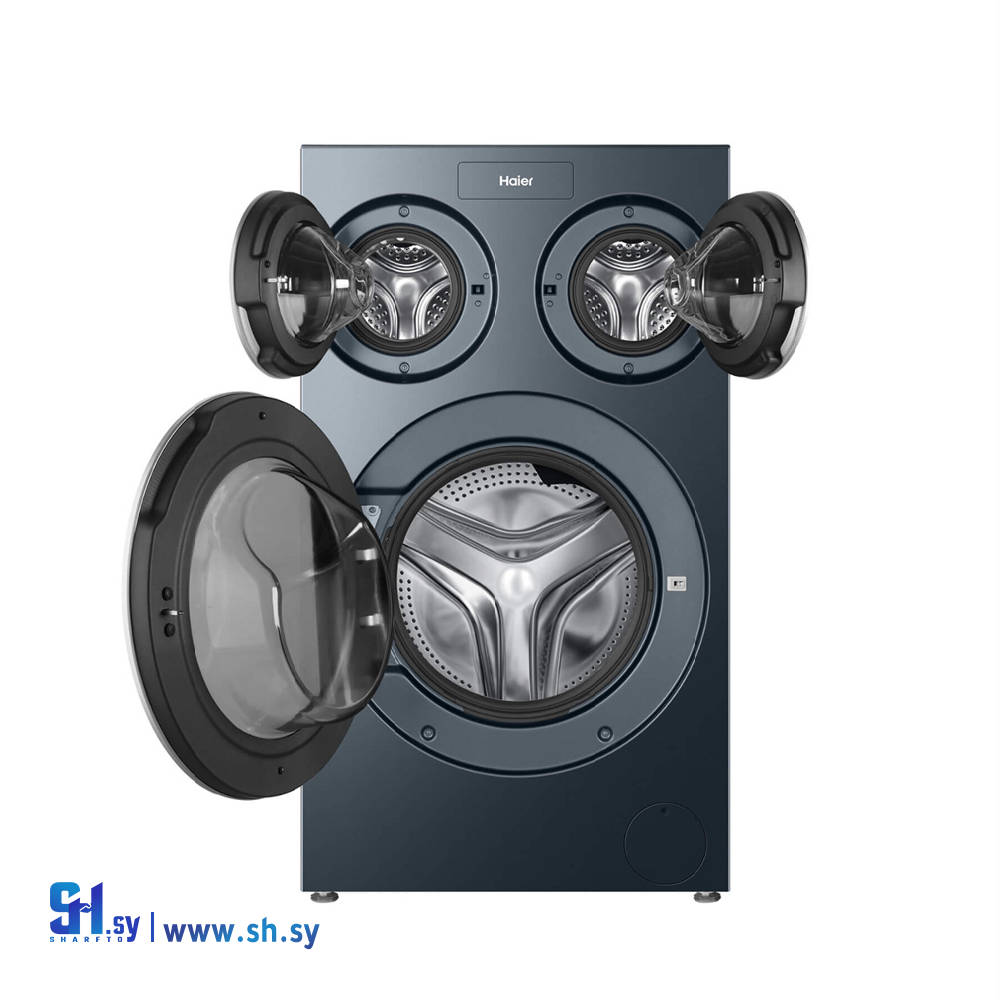 غسالة3 ب 1 بتصميم ثلاثي الأحواض محرك Direct Motion صامت db 70 انفيرتر 1400 دورة بالدقيقة الحوض الرئيسي: 11 كغ سعة الحوض العلوي الأول : 1 كغ سعة الحوض العلوي الثاني: 1 كغ (هاير)