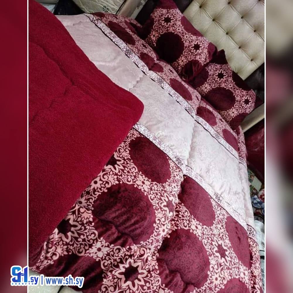 طقم لحاف مخمل فرو 2 (معرض أبو أسامة)