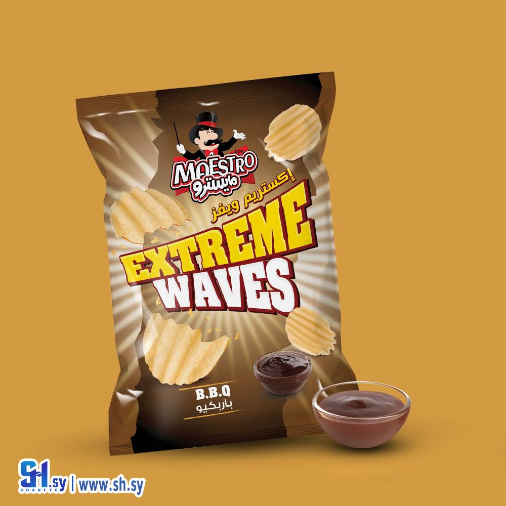 شيبس إكستريم ويفز بنكهة الباربكيو (مايسترو شيبس)
