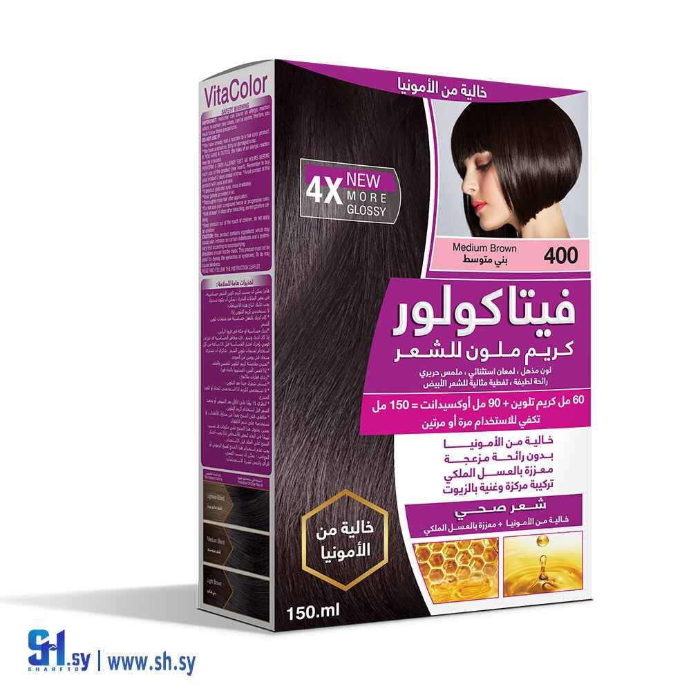 صبغة خالية من الأمونيا بني متوسط (فيتاكولور)
