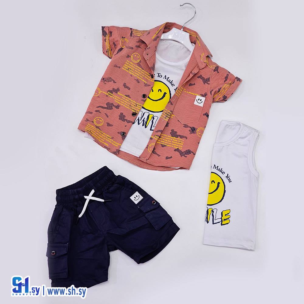 طقم صبياني 3 قطع بي بي موديل 5100 (زمار مود)