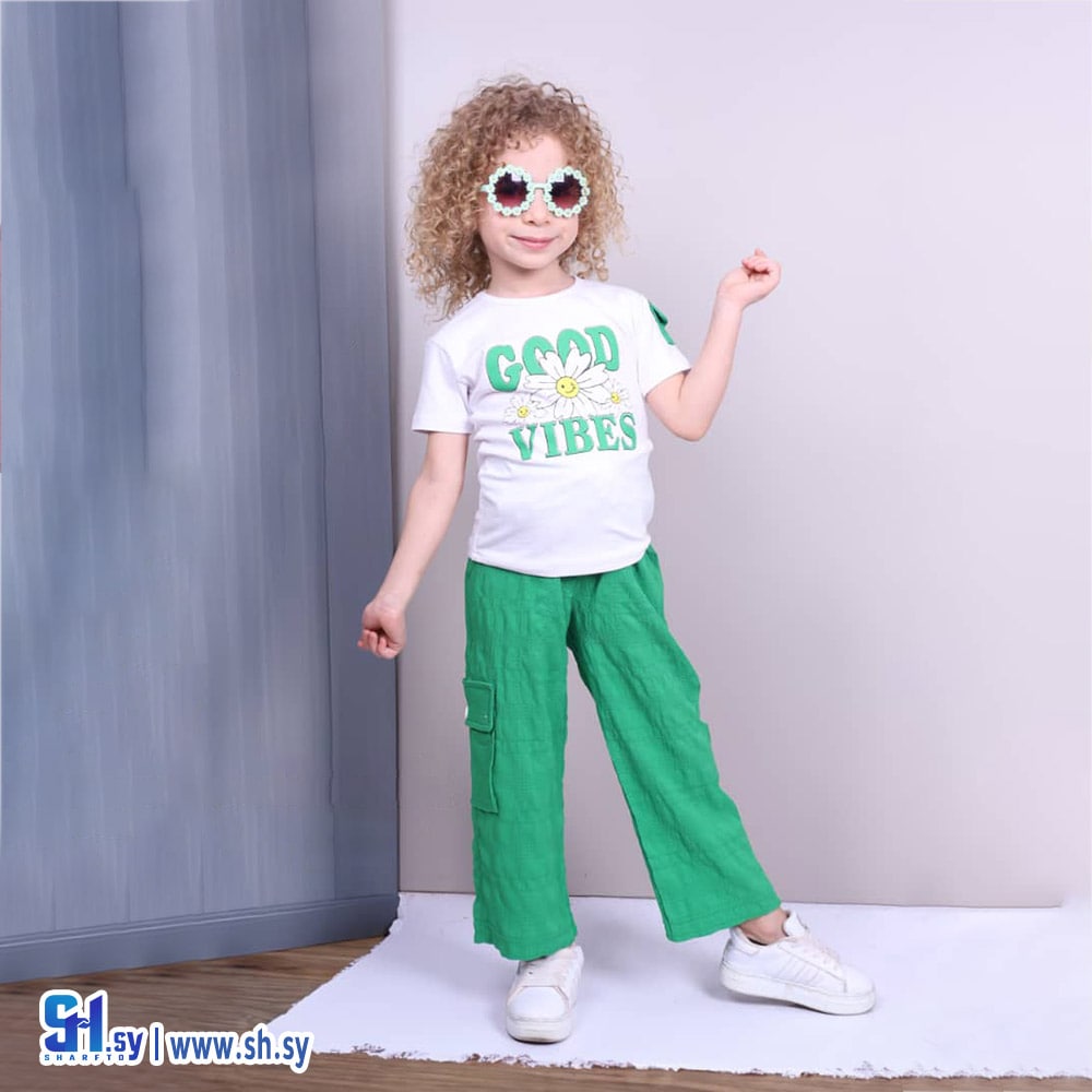 طقم بناتي قطعتين موديل 5161 (زمار مود)