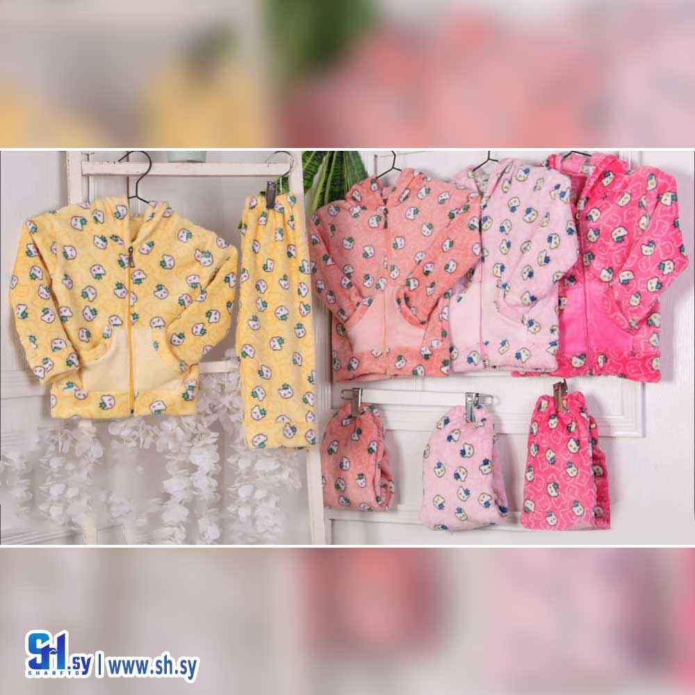 بيجامة بناتي وجهين موديل 20473 (مجموعة الزيتوني)